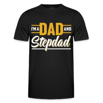Je suis père et beau-père beau-père beau-père beau-père beau-père - T-shirt sport Homme - noir - Devant - AI Model Male 178 dark (178cm)