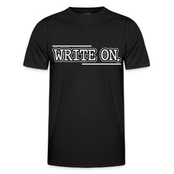 Continue writing Writer Writer Author - Men's Functional T-Shirt - black - Front - AI Model Male 178 dark (178cm)