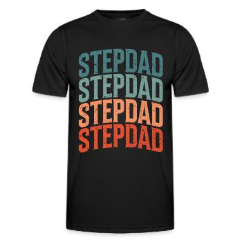 Beau-père Beau-père Beau-père Fête des pères - T-shirt sport Homme - noir - Devant - AI Model Male 178 dark (178cm)