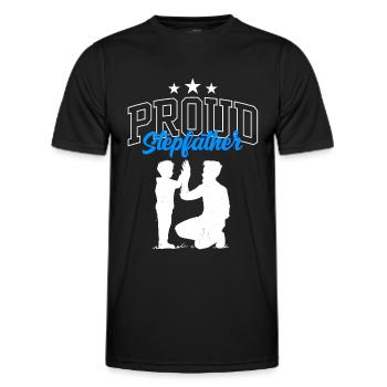 Fier beau-père Beau-père Beau-père Fête des pères - T-shirt sport Homme - noir - Devant - AI Model Male 178 dark (178cm)
