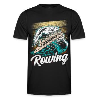 Aviron Aviron Aviron Bateau Aviron - T-shirt sport Homme - noir - Devant - AI Model Male 178 dark (178cm)