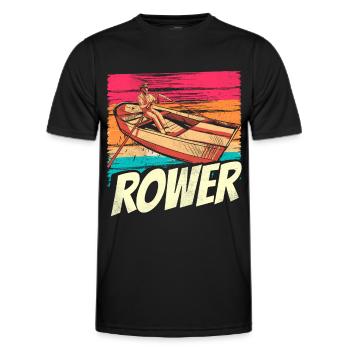 Aviron Aviron Bateau Aviron Aviron Aviron - T-shirt sport Homme - noir - Devant - AI Model Male 178 dark (178cm)