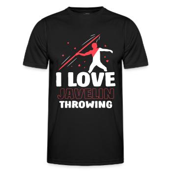 Ich Liebe Speerwerfen Speerwerfer Speerwurf Speer - Männer Funktions-T-Shirt - Schwarz - Vorne - AI Model Male 178 dark (178cm)