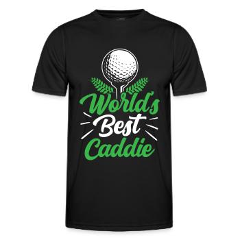 The best caddie in the world Golf Golf Golfer - Men's Functional T-Shirt - black - Front - AI Model Male 178 dark (178cm)