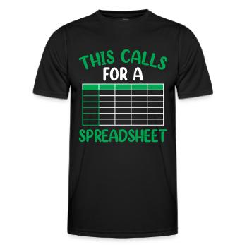 This Requires A Spreadsheet Table Accountant - Men's Functional T-Shirt - black - Front - AI Model Male 178 dark (178cm)