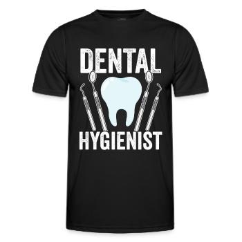 Dental Hygienist Team Dental Hygiene Dentist - Men's Functional T-Shirt - black - Front - AI Model Male 178 dark (178cm)