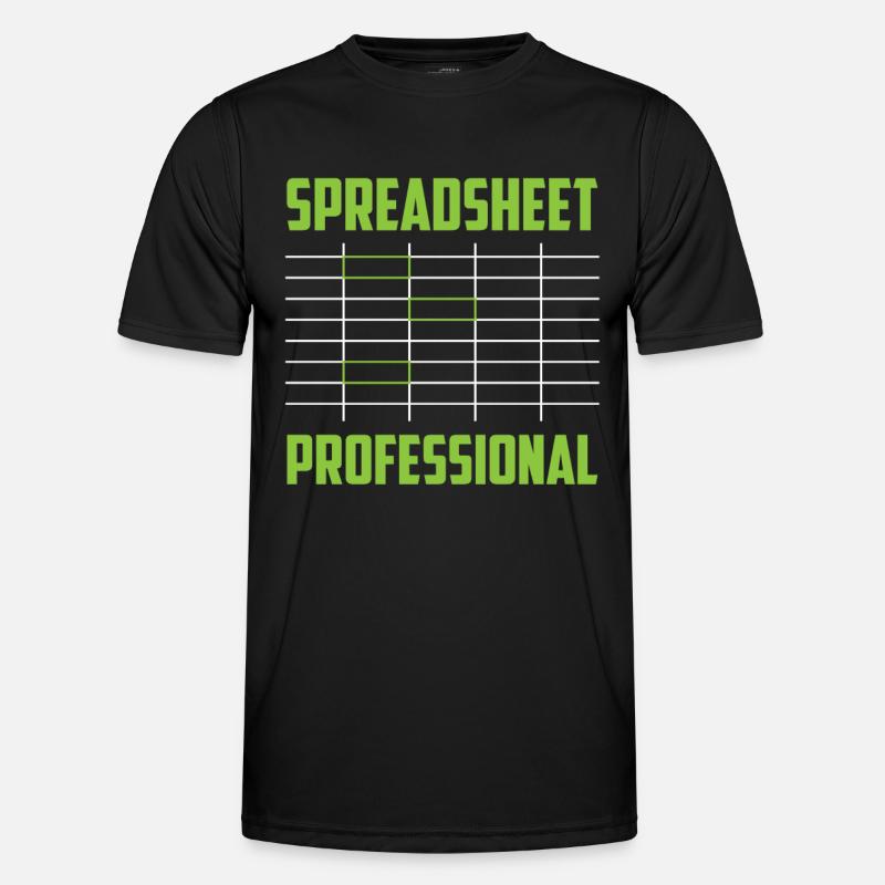 Spreadsheet Profi Arbeit Tabelle Buchhalter Männer Funktions-T-Shirt