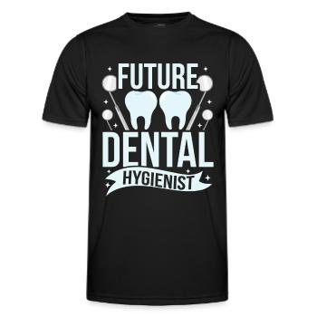 Future Dental Hygienist Dental Hygiene Team - Men's Functional T-Shirt - black - Front - AI Model Male 178 dark (178cm)