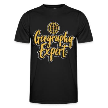 Geography Expert Geography Student Geographer - Men's Functional T-Shirt - black - Front - AI Model Male 178 dark (178cm)