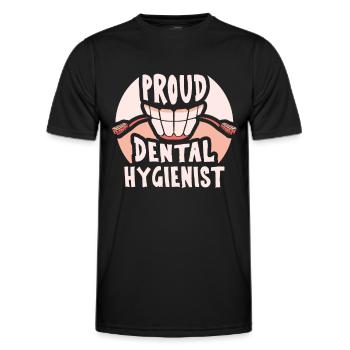 Proud Dental Hygienist Dental Hygiene Dentist - Men's Functional T-Shirt - black - Front - AI Model Male 178 dark (178cm)