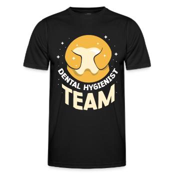 Dental Hygienist Team Dental Hygiene Dentist - Men's Functional T-Shirt - black - Front - AI Model Male 178 dark (178cm)
