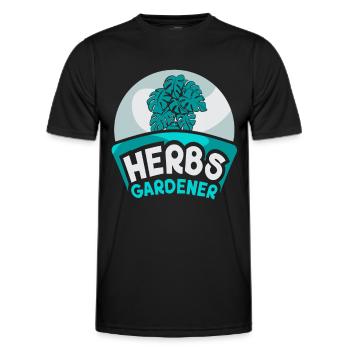 Herb Gardener Herb Herb Garden Herbalisme - T-shirt sport Homme - noir - Devant - AI Model Male 178 dark (178cm)