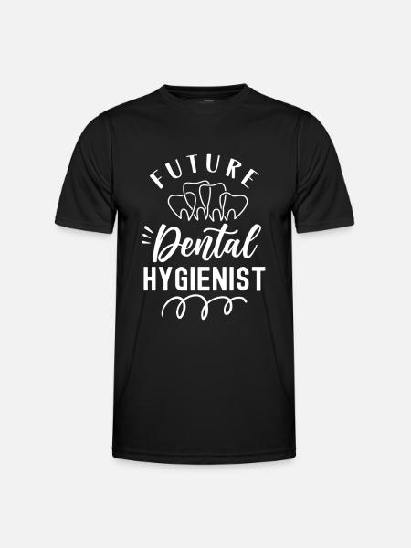 Future équipe d’hygiéniste dentaire - T-shirt sport Homme - noir