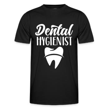 Hygiénistes dentaires Hygiène dentaire Équipe dentaire - T-shirt sport Homme - noir - Devant - AI Model Male 178 dark (178cm)