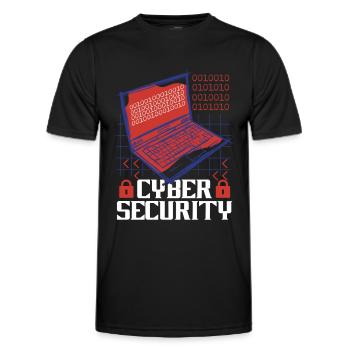 Cyber Sicherheit Hack IT Sicherheit Cybersecurity - Männer Funktions-T-Shirt - Schwarz - Vorne - AI Model Male 178 dark (178cm)
