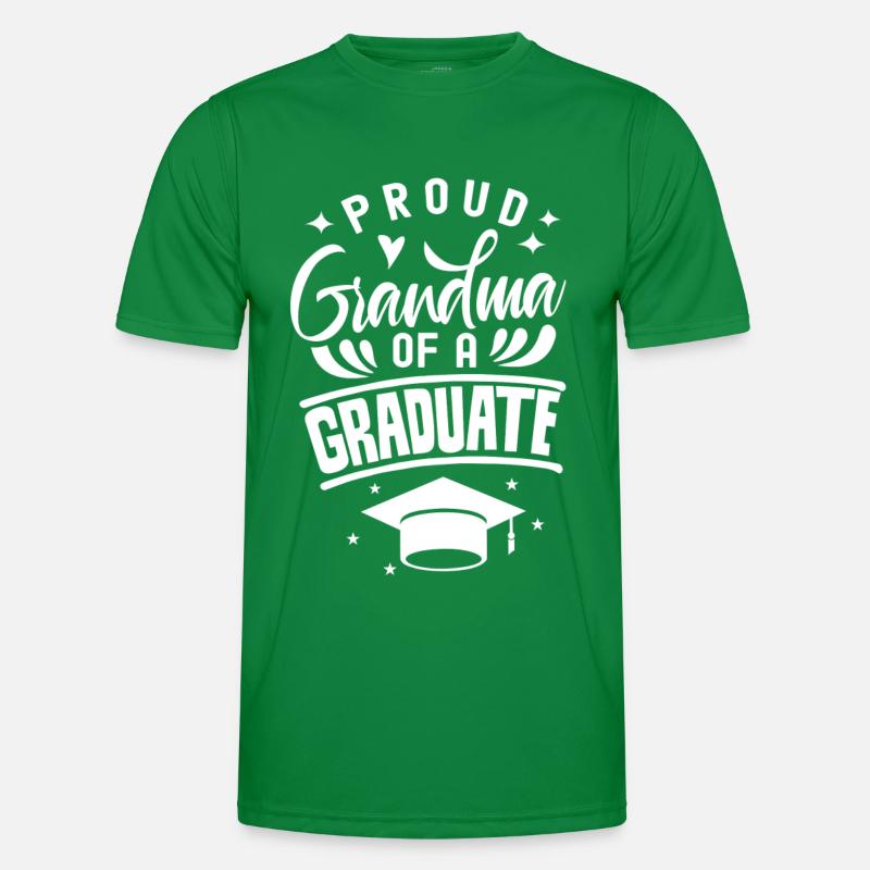 Stolze Großmutter Eines Absolventen Absolvent Männer Funktions-T-Shirt