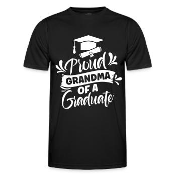 Proud Grandmother Of a Graduate Graduate - Men's Functional T-Shirt - black - Front - AI Model Male 178 dark (178cm)