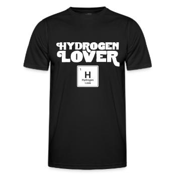 Amateurs d’hydrogène Énergie Élément hydrogène - T-shirt sport Homme - noir - Devant - AI Model Male 178 dark (178cm)