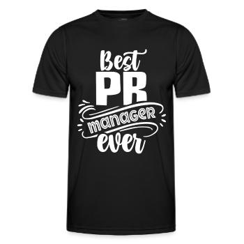 Best Pr Manager Ever Profession Public Relations - Men's Functional T-Shirt - black - Front - AI Model Male 178 dark (178cm)