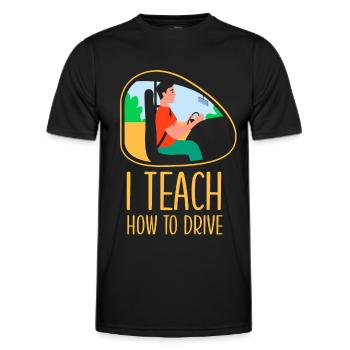 I Bring Driving At Driving Instructor Driving School - Men's Functional T-Shirt - black - Front - AI Model Male 178 dark (178cm)