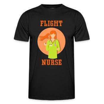Flight doctor Profession Flight physician Flight nurse - Men's Functional T-Shirt - black - Front - AI Model Male 178 dark (178cm)