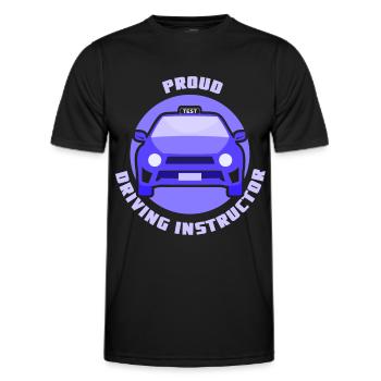 Proud driving instructor Profession Driving school Driving lesson - Men's Functional T-Shirt - black - Front - AI Model Male 178 dark (178cm)