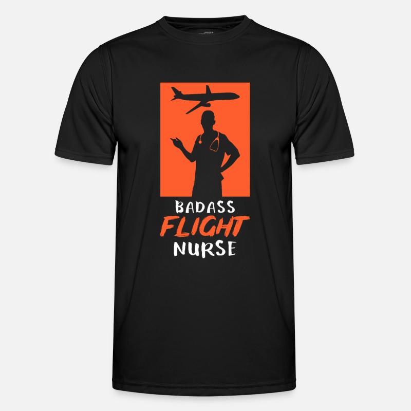 Knallharte Flight Nurse Beruf Flugkrankenschwester Männer Funktions-T-Shirt