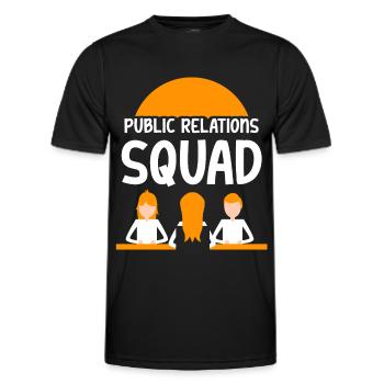 Public Relations Team PR Öffentlichkeitsarbeit - Men's Functional T-Shirt - black - Front - AI Model Male 178 dark (178cm)
