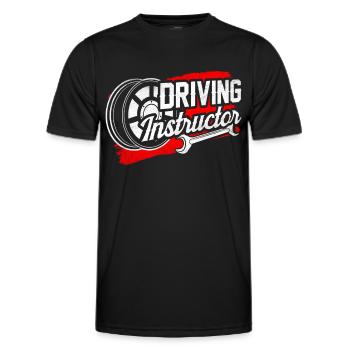 Fahrlehrer Fahrschule Fahrstunde Fahrschüler - Männer Funktions-T-Shirt - Schwarz - Vorne - AI Model Male 178 dark (178cm)