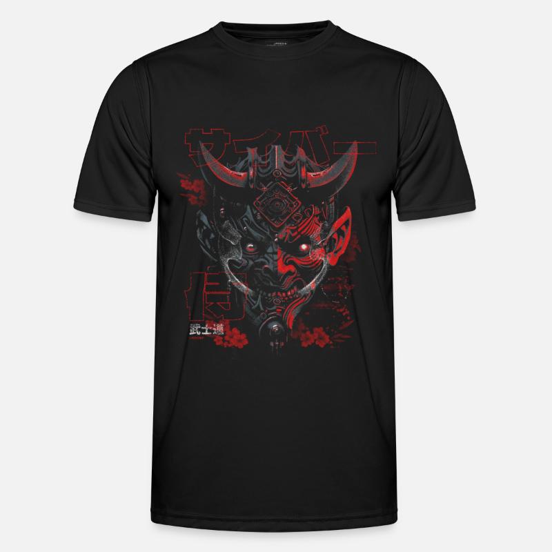Cyber Samurai - Bushido Oni - Men's Functional T-Shirt - black