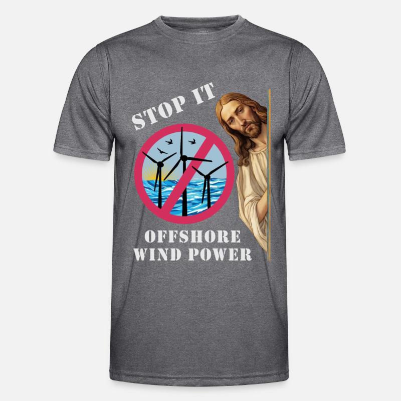 Offshore Wind Power Stop it Men's Functional T-Shirt