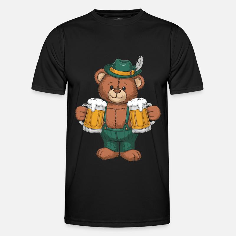Bär Bier Bayern Männer Funktions-T-Shirt