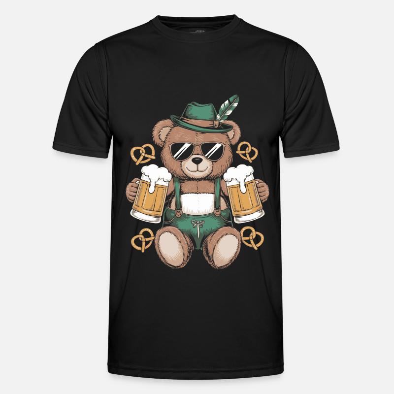 Bär Bier Bretzeln Bayern T-shirt sport Homme