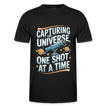 Teleskop Astronomie Astrofotografie - Männer Funktions-T-Shirt - Schwarz - Vorne - AI Model Male 178 dark (178cm)