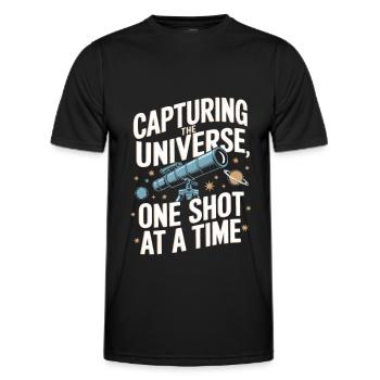 Astrofotografie Teleskop Astronomie - Männer Funktions-T-Shirt - Schwarz - Vorne - AI Model Male 178 dark (178cm)