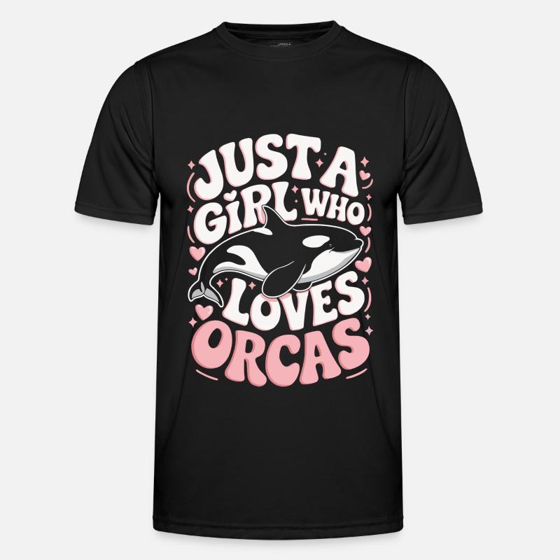 Orca Spruch Mädchen - Männer Funktions-T-Shirt - Schwarz