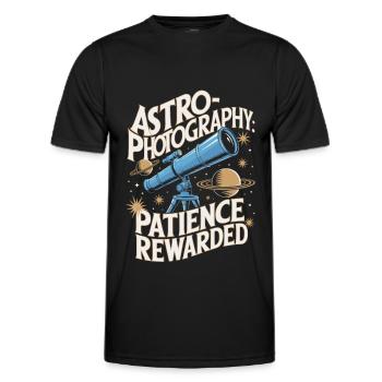 Astronomie Astrofotografie Teleskop - Männer Funktions-T-Shirt - Schwarz - Vorne - AI Model Male 178 dark (178cm)