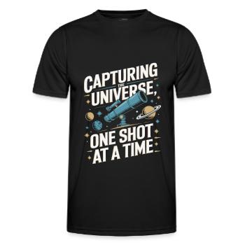 Astronomie Astrofotografie Teleskop - Männer Funktions-T-Shirt - Schwarz - Vorne - AI Model Male 178 dark (178cm)
