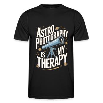 Astrofotografie Teleskop Astronomie - Männer Funktions-T-Shirt - Schwarz - Vorne - AI Model Male 178 dark (178cm)