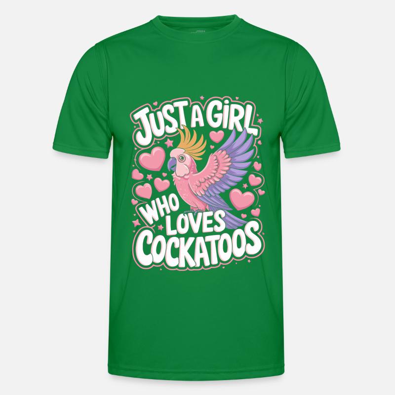 Kakadu Papagei Mädchen Spruch Männer Funktions-T-Shirt