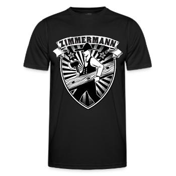 Zimmermann - Männer Funktions-T-Shirt - Schwarz - Vorne - AI Model Male 178 dark (178cm)