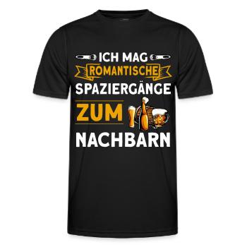 Ich Mag Romantische Spaziergänge Zum Nachbarn - Männer Funktions-T-Shirt - Schwarz - Vorne - AI Model Male 178 dark (178cm)