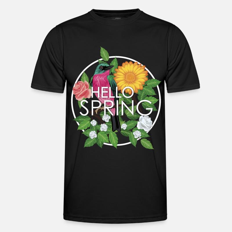 Hello Spring - Men's Functional T-Shirt - black