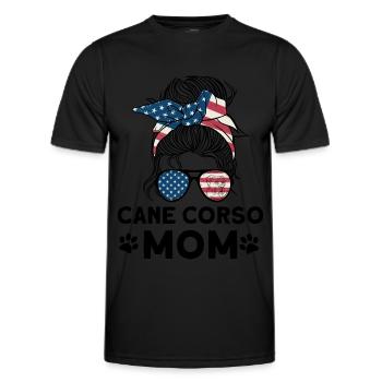 Cane Corso Mom - Men's Functional T-Shirt - black - Front - AI Model Male 178 dark (178cm)