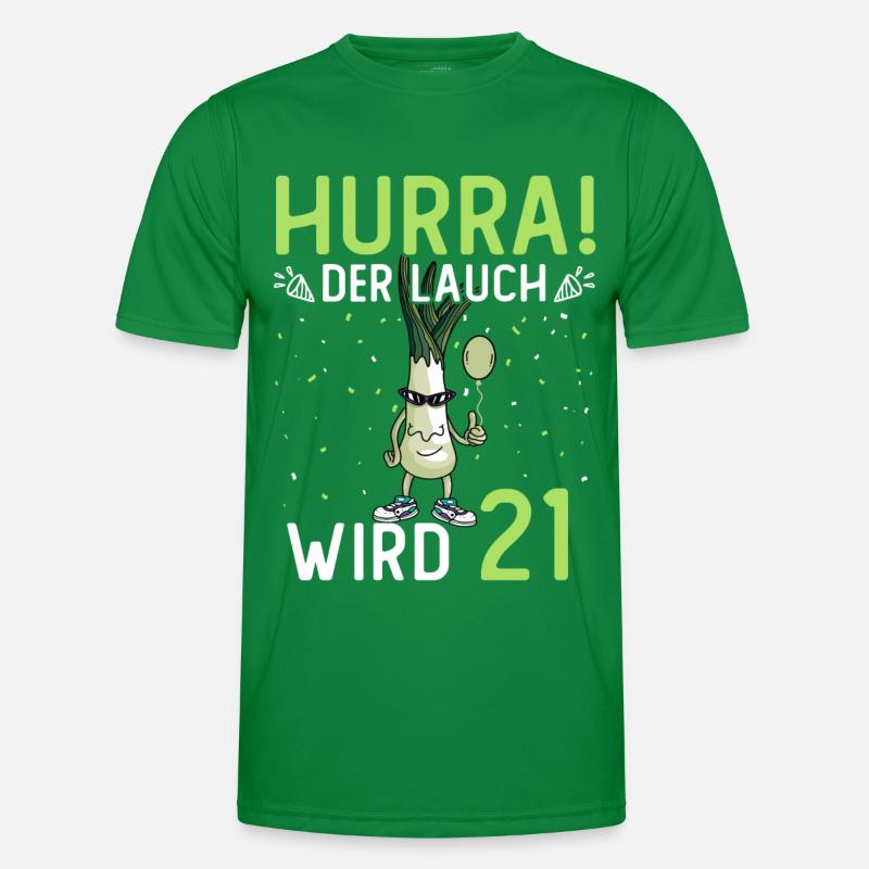 Hurra der Lauch wird 21 Männer Funktions-T-Shirt