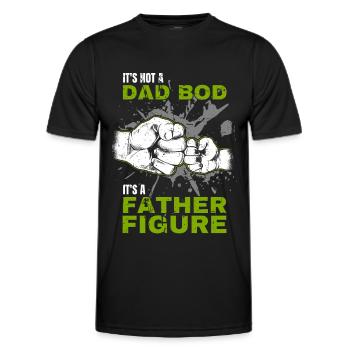 Papa Bod Fier Papa Disant avec Fist Bump - T-shirt sport Homme - noir - Devant - AI Model Male 178 dark (178cm)
