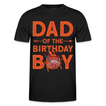 Dad Of The Birthday Boy - Men's Functional T-Shirt - black - Front - AI Model Male 178 dark (178cm)