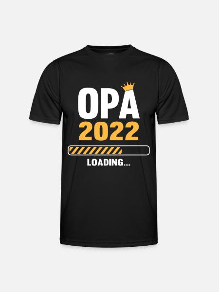 Opa 2022 Loading Schwangerschaftsankündigung - Männer Funktions-T-Shirt - Schwarz