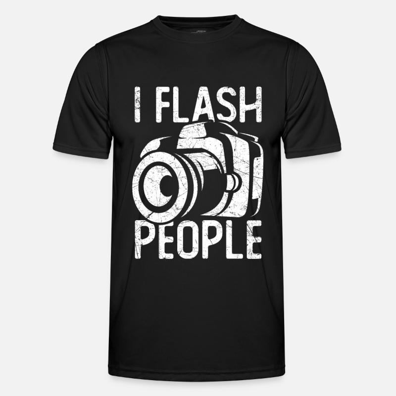 I Flash People - Männer Funktions-T-Shirt - Schwarz