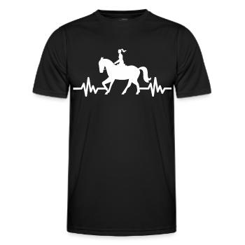Heartbeat Horse Stallion Jument Ross Polo - T-shirt sport Homme - noir - Devant - AI Model Male 178 dark (178cm)